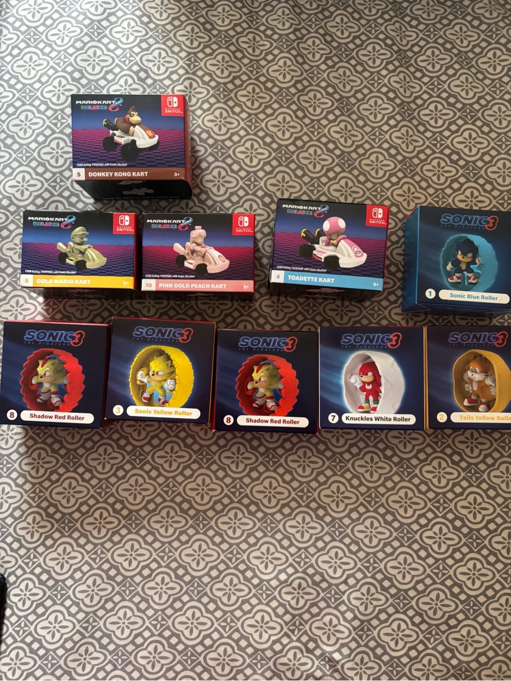 Nintendo Switch Mario Kart & Sonic Roller Collectible Figure Set - Multicolor